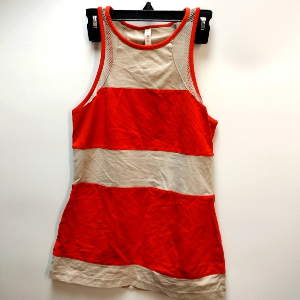 Karen millen sport tank orange stripe size‎ 8